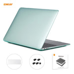 ENKAY Conjunto 3 em 1 de Capa Protetora Cristal para Portátil + Filme de Teclado TPU Versão UE + Conjunto de Tampas Anti-poeira para MacBook Air 13,3 polegadas A1932 (2018), Para MacBook Air 13,3 polegadas A1932 (2018)