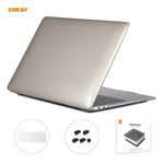 ENKAY Conjunto 3 em 1 de Capa Protetora Cristal para Portátil + Filme de Teclado TPU Versão UE + Conjunto de Tampas Anti-poeira para MacBook Air 13,3 polegadas A1932 (2018), Para MacBook Air 13,3 polegadas A1932 (2018)