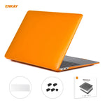 ENKAY Conjunto 3 em 1 de Capa Protetora Cristal para Portátil + Filme de Teclado TPU Versão UE + Conjunto de Tampas Anti-poeira para MacBook Air 13,3 polegadas A1932 (2018), Para MacBook Air 13,3 polegadas A1932 (2018)