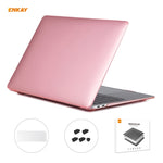 ENKAY Conjunto 3 em 1 de Capa Protetora Cristal para Portátil + Filme de Teclado TPU Versão UE + Conjunto de Tampas Anti-poeira para MacBook Air 13,3 polegadas A1932 (2018), Para MacBook Air 13,3 polegadas A1932 (2018)
