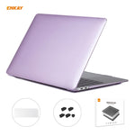 ENKAY Conjunto 3 em 1 de Capa Protetora Cristal para Portátil + Filme de Teclado TPU Versão UE + Conjunto de Tampas Anti-poeira para MacBook Air 13,3 polegadas A1932 (2018), Para MacBook Air 13,3 polegadas A1932 (2018)