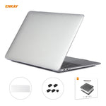 ENKAY Conjunto 3 em 1 de Capa Protetora Cristal para Portátil + Filme de Teclado TPU Versão UE + Conjunto de Tampas Anti-poeira para MacBook Air 13,3 polegadas A1932 (2018), Para MacBook Air 13,3 polegadas A1932 (2018)