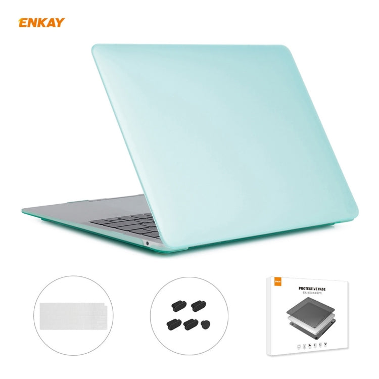 ENKAY 3 em 1 capa protetora mate para portátil + película de teclado TPU versão UE + conjunto de tampas anti-poeira para MacBook Air 13,3 polegadas A2179 & A2337 (2020), para MacBook Air 13,3 polegadas A2179 (2020)