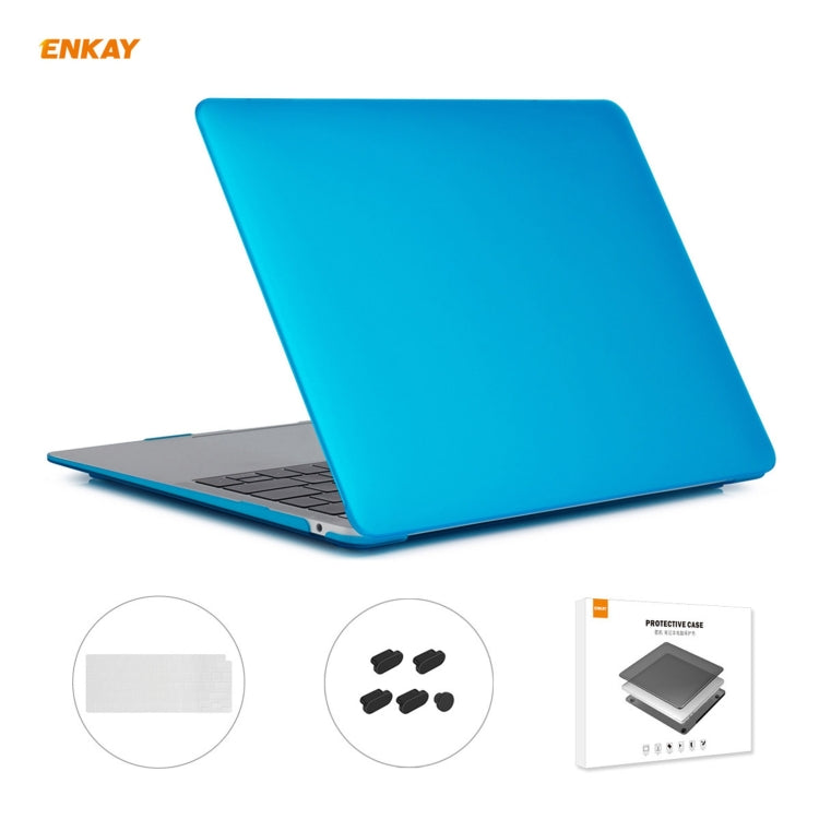 ENKAY 3 em 1 capa protetora mate para portátil + película de teclado TPU versão UE + conjunto de tampas anti-poeira para MacBook Air 13,3 polegadas A2179 & A2337 (2020), para MacBook Air 13,3 polegadas A2179 (2020)