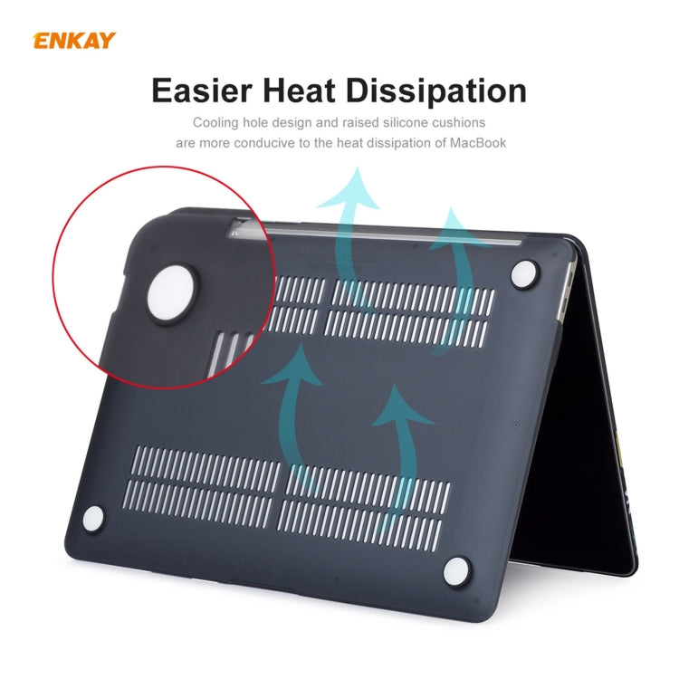 ENKAY 3 em 1 capa protetora mate para portátil + película de teclado TPU versão UE + conjunto de tampas anti-poeira para MacBook Air 13,3 polegadas A2179 & A2337 (2020), para MacBook Air 13,3 polegadas A2179 (2020)