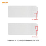 ENKAY 3 em 1 capa protetora mate para portátil + película de teclado TPU versão UE + conjunto de tampas anti-poeira para MacBook Air 13,3 polegadas A2179 & A2337 (2020), para MacBook Air 13,3 polegadas A2179 (2020)