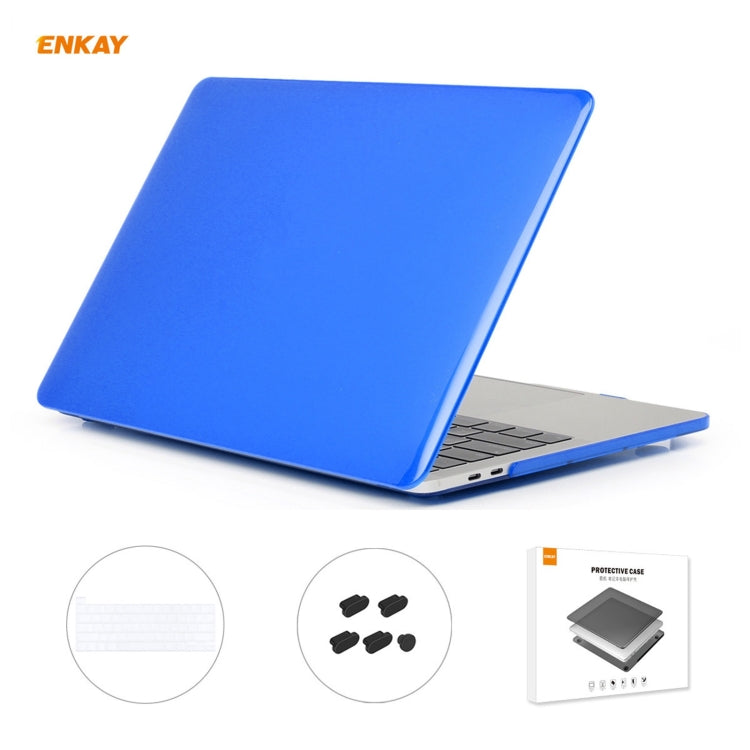 ENKAY 3 em 1 capa protetora cristal para portátil + película de teclado TPU versão UE + conjunto de tampas anti-poeira para MacBook Pro 16 polegadas A2141 (com Touch Bar), para MacBook Pro 16 polegadas A2141 (com Touch Bar)