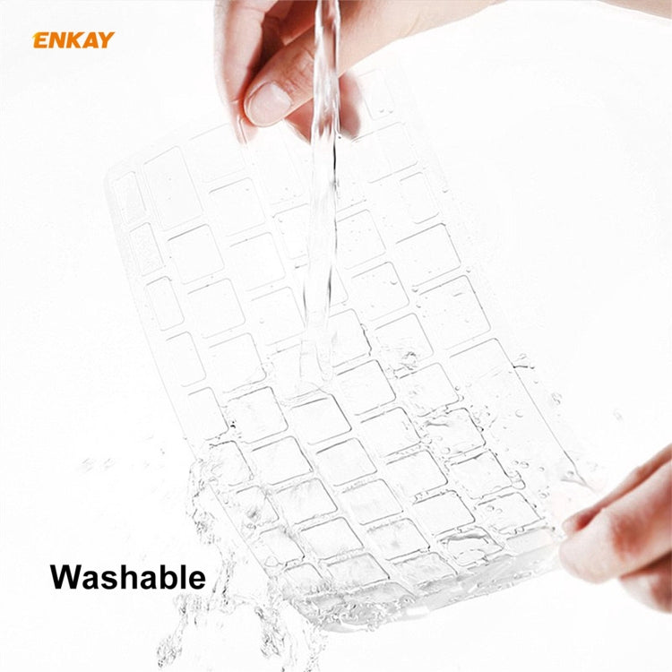 ENKAY 3 em 1 capa protetora cristal para portátil + película de teclado TPU versão UE + conjunto de tampas anti-poeira para MacBook Pro 16 polegadas A2141 (com Touch Bar), para MacBook Pro 16 polegadas A2141 (com Touch Bar)