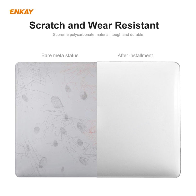 ENKAY 3 em 1 capa protetora cristal para portátil + película de teclado TPU versão UE + conjunto de tampas anti-poeira para MacBook Pro 16 polegadas A2141 (com Touch Bar), para MacBook Pro 16 polegadas A2141 (com Touch Bar)