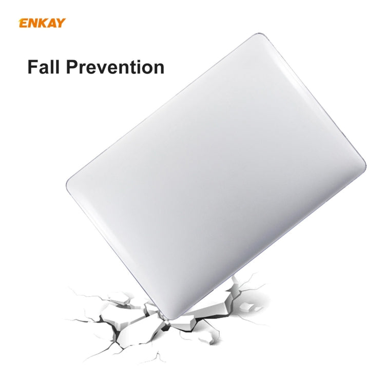 ENKAY 3 em 1 capa protetora cristal para portátil + película de teclado TPU versão UE + conjunto de tampas anti-poeira para MacBook Pro 16 polegadas A2141 (com Touch Bar), para MacBook Pro 16 polegadas A2141 (com Touch Bar)