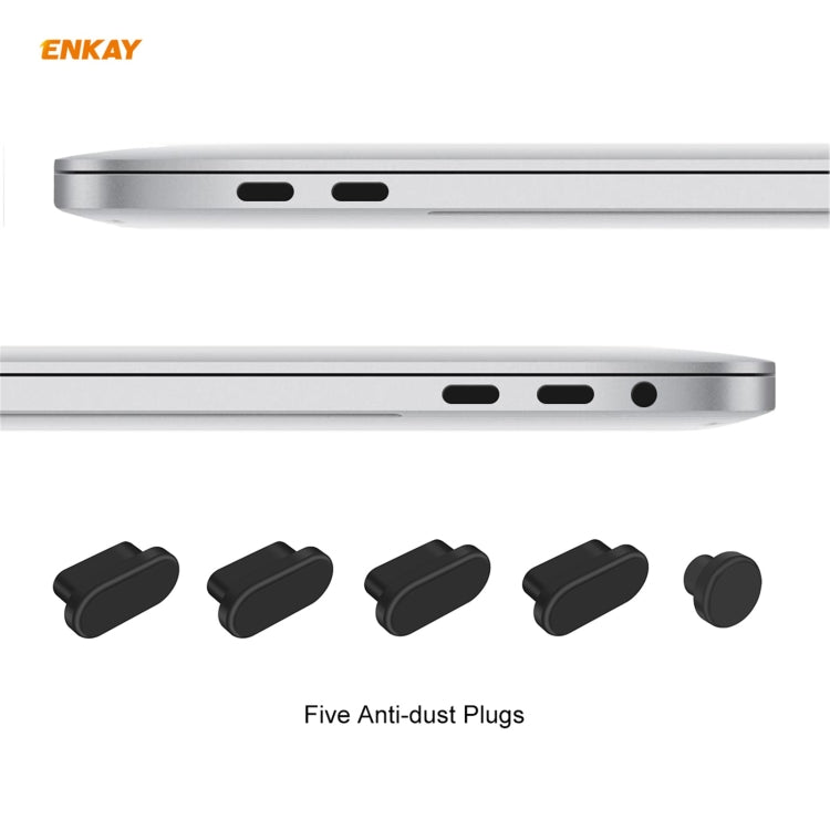 ENKAY 3 em 1 capa protetora cristal para portátil + película de teclado TPU versão UE + conjunto de tampas anti-poeira para MacBook Pro 16 polegadas A2141 (com Touch Bar), para MacBook Pro 16 polegadas A2141 (com Touch Bar)