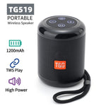 T&G TG519 Altifalante Bluetooth Portátil HiFi TWS Subwoofer Coluna Sem Fios para Exterior Suporta Cartão TF / FM / AUX 3,5mm / Disco U / Chamadas Mãos Livres
