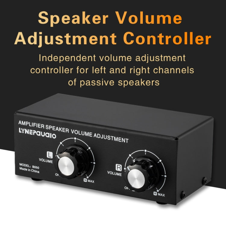 B050 Controlador Passivo de Ajuste de Volume para Altifalantes, Ajuste Independente de Volume para Canal Esquerdo e Direito, 150W por Canal, B050