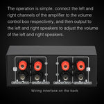 B050 Controlador Passivo de Ajuste de Volume para Altifalantes, Ajuste Independente de Volume para Canal Esquerdo e Direito, 150W por Canal, B050
