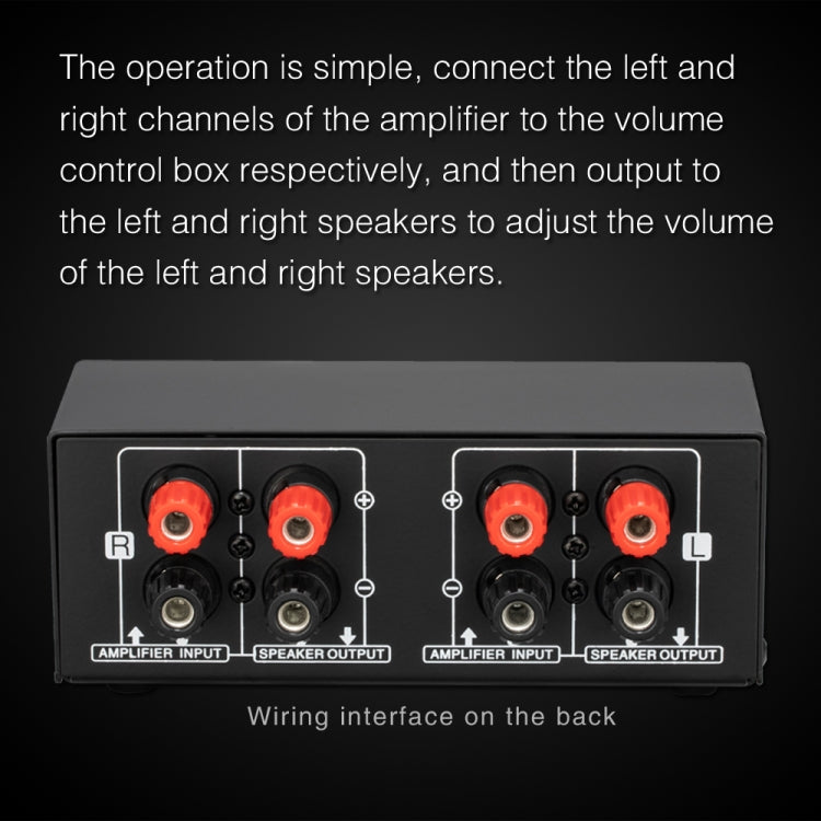 B050 Controlador Passivo de Ajuste de Volume para Altifalantes, Ajuste Independente de Volume para Canal Esquerdo e Direito, 150W por Canal, B050