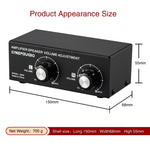 B050 Controlador Passivo de Ajuste de Volume para Altifalantes, Ajuste Independente de Volume para Canal Esquerdo e Direito, 150W por Canal, B050