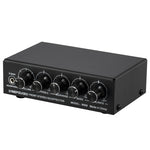 Misturador de 3 Canais Amplificador Estéreo Frontal Ajustador de Graves / Médios / Agudos, Alimentação USB 5V, Ficha US, B056