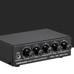 Misturador de 3 Canais Amplificador Estéreo Frontal Ajustador de Graves / Médios / Agudos, Alimentação USB 5V, Ficha US, B056