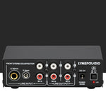 Misturador de 3 Canais Amplificador Estéreo Frontal Ajustador de Graves / Médios / Agudos, Alimentação USB 5V, Ficha US, B056