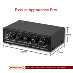 Misturador de 3 Canais Amplificador Estéreo Frontal Ajustador de Graves / Médios / Agudos, Alimentação USB 5V, Ficha US, B056