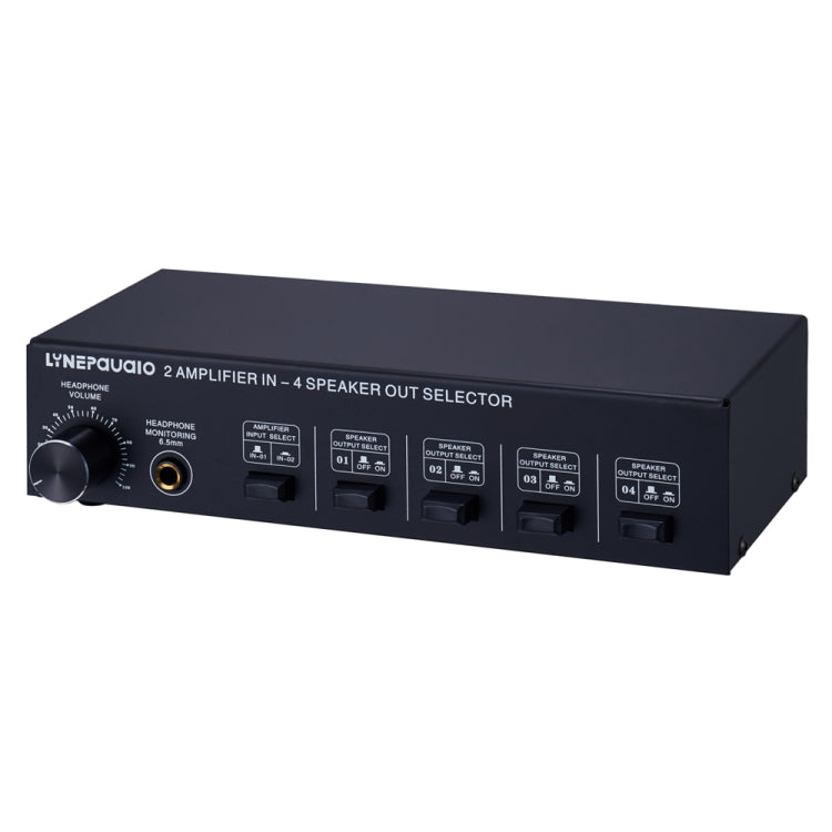Comutador de Som Amplificador de Potência 2-em-4 Saídas B032, Qualidade de Som Sem Perdas, 300W Por Canal, Distribuidor Comutador Comparador com Função de Monitorização de Auscultadores / Entrada de Áudio, B032