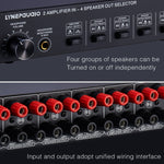 Comutador de Som Amplificador de Potência 2-em-4 Saídas B032, Qualidade de Som Sem Perdas, 300W Por Canal, Distribuidor Comutador Comparador com Função de Monitorização de Auscultadores / Entrada de Áudio, B032
