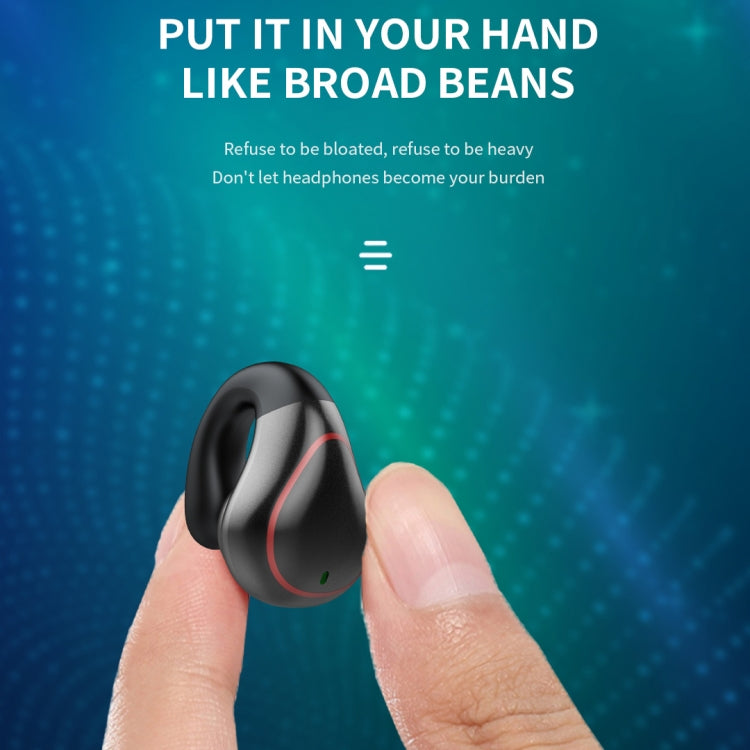 Auricular Bluetooth T25 over-ear 5.0, auricular invisível sem fios para um ouvido, chamadas em alta definição, autonomia muito longa, condução óssea