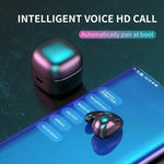 Auricular Bluetooth T25 over-ear 5.0, auricular invisível sem fios para um ouvido, chamadas em alta definição, autonomia muito longa, condução óssea