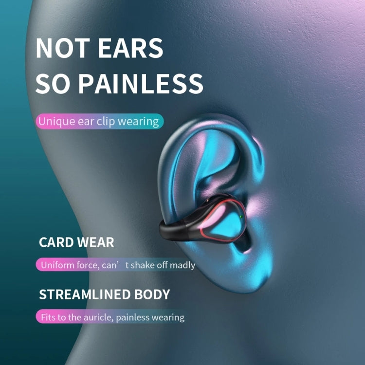 Auricular Bluetooth T25 over-ear 5.0, auricular invisível sem fios para um ouvido, chamadas em alta definição, autonomia muito longa, condução óssea