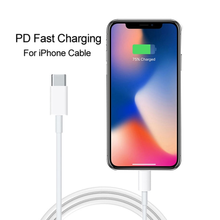 A2344 Carregador de Viagem Dobrável 20W PD 3.0 Tipo-C / USB-C + Conjunto de Cabo de Dados de Carregamento Rápido USB-C / Tipo-C para 8 Pinos, Ficha UK, Comprimento: 1m, 20W 8 Pinos Comprimento: 1m