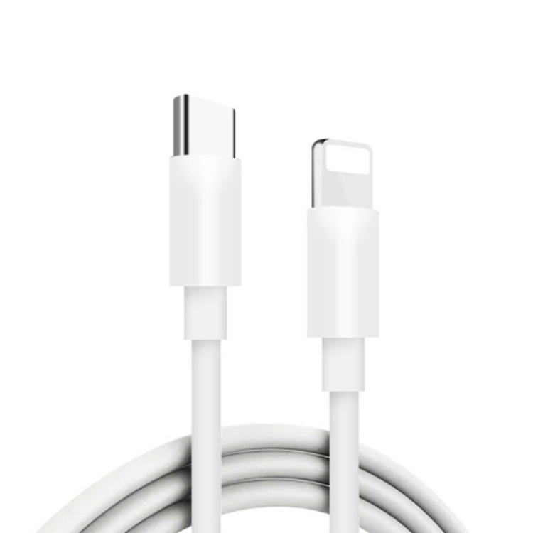 A2344 Carregador de Viagem Dobrável 20W PD 3.0 Tipo-C / USB-C + Conjunto de Cabo de Dados de Carregamento Rápido USB-C / Tipo-C para 8 Pinos, Ficha UK, Comprimento: 2m, 20W 8 Pinos Comprimento: 2m
