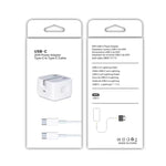 Carregador de Viagem Dobrável A2344 20W PD 3.0 Type-C / USB-C + Conjunto de Cabo de Dados de Carga Rápida USB-C / Type-C para Type-C, Ficha Reino Unido, Comprimento: 2m, 20W Type-C Comprimento: 2m