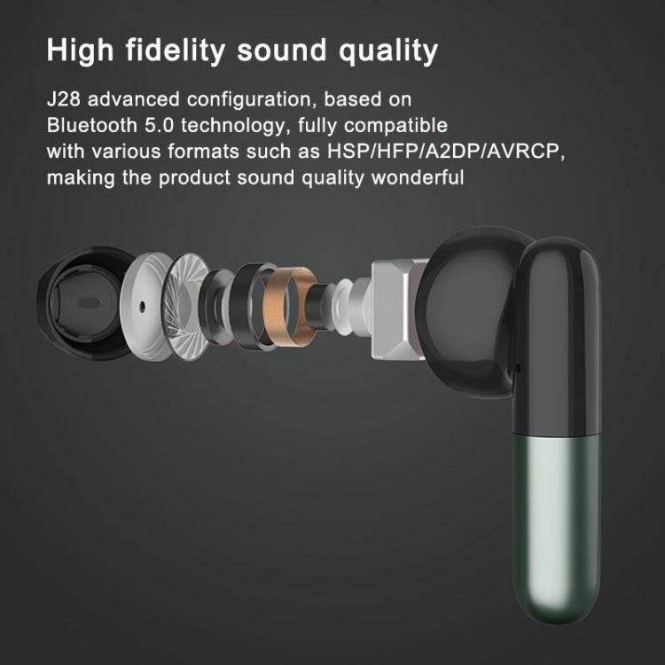 Auriculares Bluetooth TWS J28, sem fios, com ecrã digital LED, música HiFi, para desporto