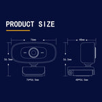 Webcam C10 2K HD sem distorção, rotação 360 graus, luz de preenchimento de três velocidades, USB sem driver, microfone incorporado com som mais claro
