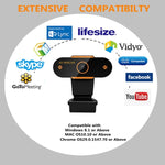 312 Câmara de Secretária USB 2.0 1080P HD com Microfone, Comprimento do Cabo: cerca de 1,3m, Regular, com Tripé, Anti-espionar