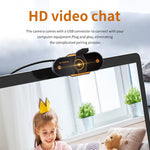 312 Câmara de Secretária USB 2.0 1080P HD com Microfone, Comprimento do Cabo: cerca de 1,3m, Regular, com Tripé, Anti-espionar