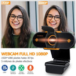 312 Câmara de Secretária USB 2.0 1080P HD com Microfone, Comprimento do Cabo: cerca de 1,3m, Regular, com Tripé, Anti-espionar