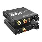 Conversor de áudio digital para analógico, extrator estéreo DAC amplificador óptico SPDIF 192Khz 24Bit