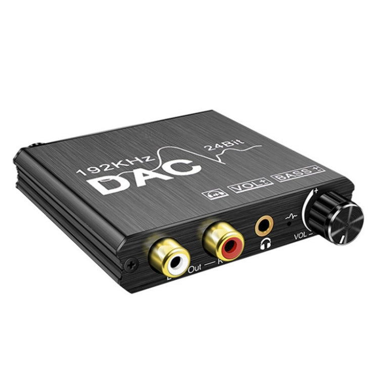 Conversor de áudio digital para analógico, extrator estéreo DAC amplificador óptico SPDIF 192Khz 24Bit