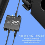 Conversor de áudio digital para analógico, extrator estéreo DAC amplificador óptico SPDIF 192Khz 24Bit