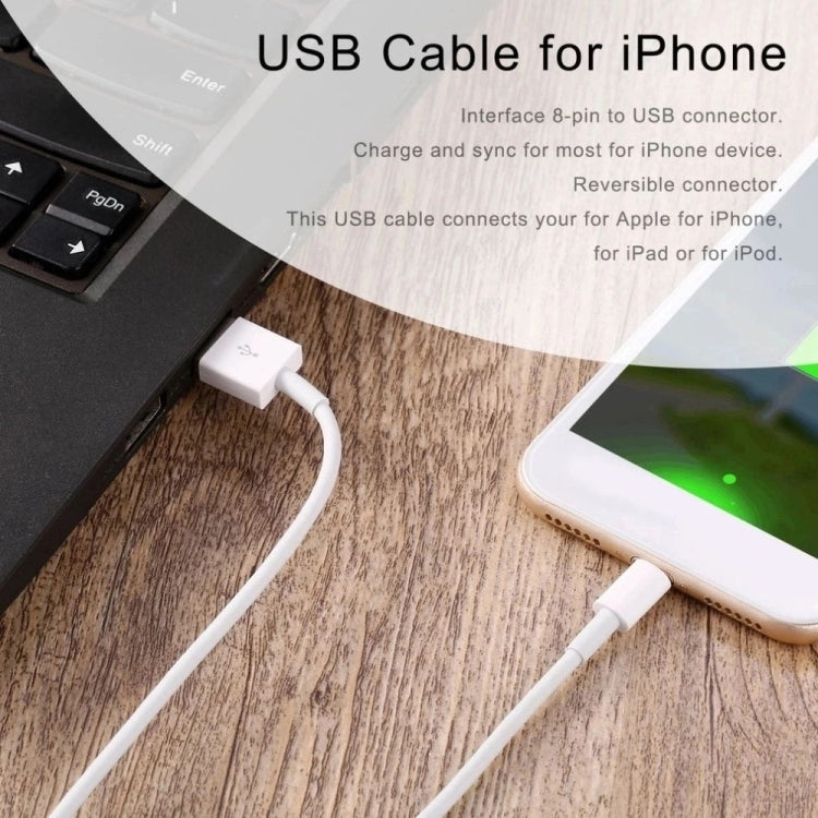 XJ-51 Cabo de Carregamento Rápido USB para 8 Pinos 3A para Série iPhone 12, Comprimento: 2m, 2m