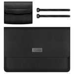 Bolsa fina de proteção impermeável em pele PU com padrão de lichia para portátil de 13-14 polegadas, para 13-14 polegadas