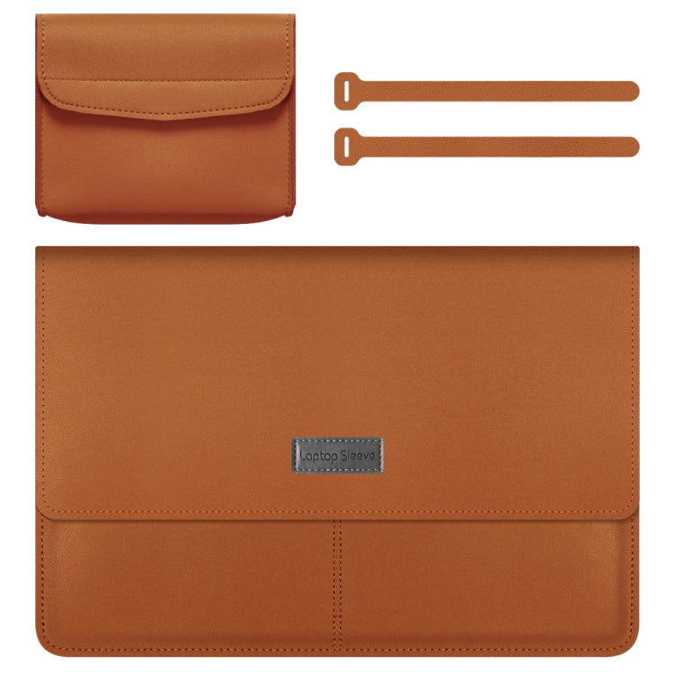Bolsa fina de proteção impermeável em pele PU com padrão de lichia para portátil de 13-14 polegadas, para 13-14 polegadas