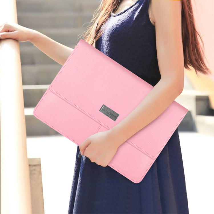Bolsa fina de proteção impermeável em pele PU com padrão de lichia para portátil de 13-14 polegadas, para 13-14 polegadas