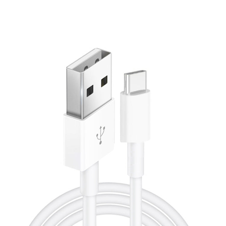 Carregador de Viagem Portátil USB Duplo + Cabo de Dados USB para Type-C de 1 Metro, Plugue EU