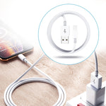 Carregador portátil de viagem USB duplo + cabo de dados USB para 8 pinos de 1 metro, ficha US