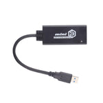 Cabo Adaptador Conversor USB 3.0 para HDMI HD com Áudio, Comprimento do Cabo: 20cm