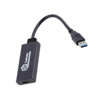 Cabo Adaptador Conversor USB 3.0 para HDMI HD com Áudio, Comprimento do Cabo: 20cm
