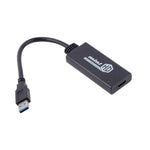 Cabo Adaptador Conversor USB 3.0 para HDMI HD com Áudio, Comprimento do Cabo: 20cm