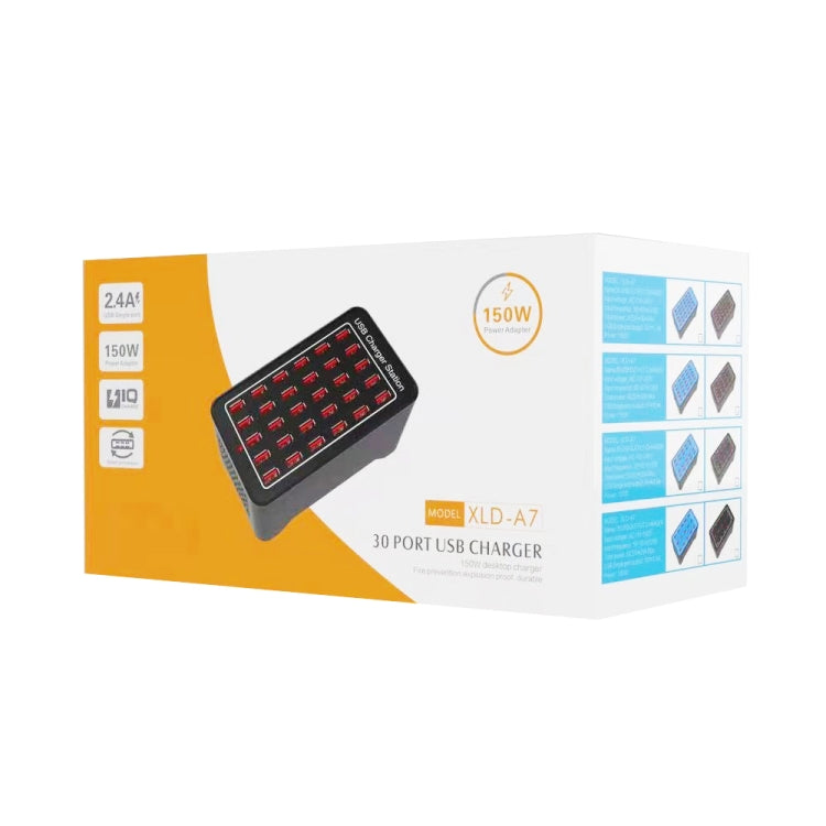 XLD-A7 Estação de carregamento rápido inteligente 100W com 15 portas USB, AC 100-240V, ficha EU, ficha US, ficha AU, ficha UK